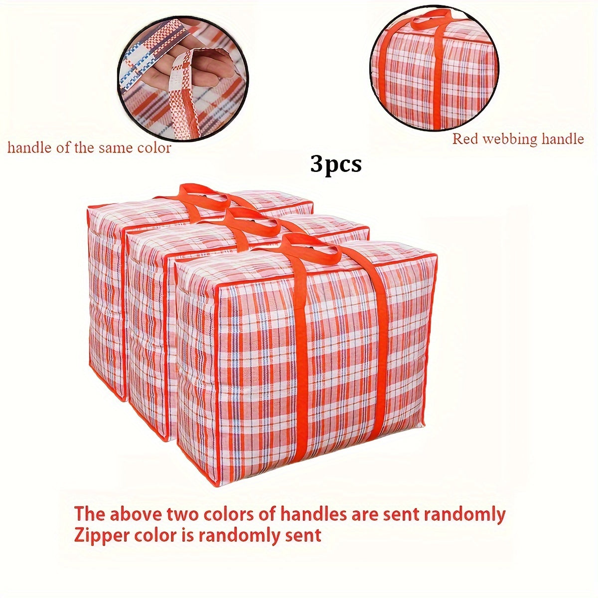 Foldable Storage Bags with Handles Sets of 1-4 for Clothes and Quilts Organizing