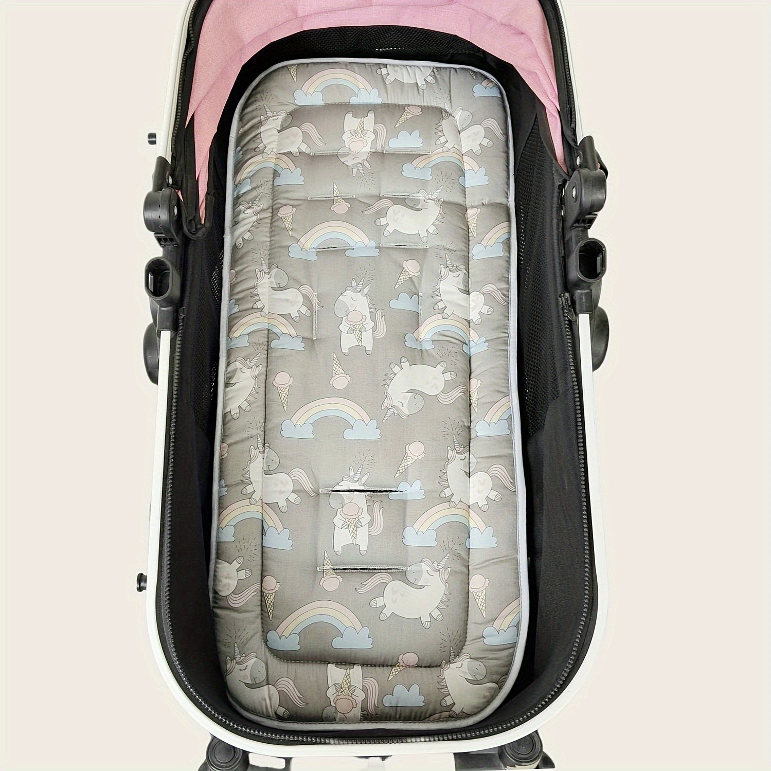 Reversible Cotton Baby Stroller Seat Liner for Newborns to 3 Years