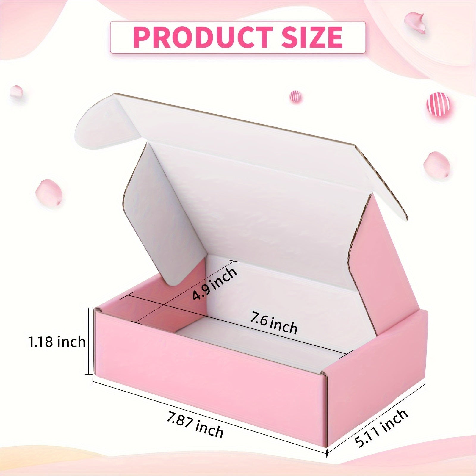 Paquete de 10, 15, 20 cajas de cartón corrugado rosa para envío de joyería, cosméticos y artículos pequeños