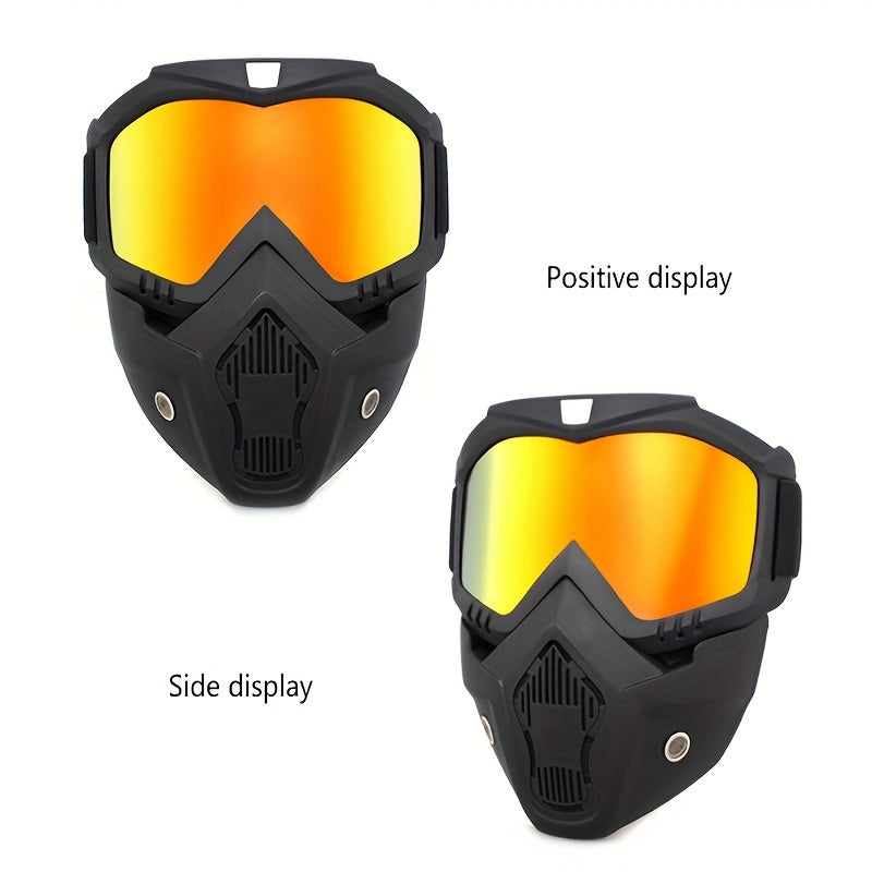 Full Face HD Transparent Windproof Sandproof Welding Protective Goggles with Mask