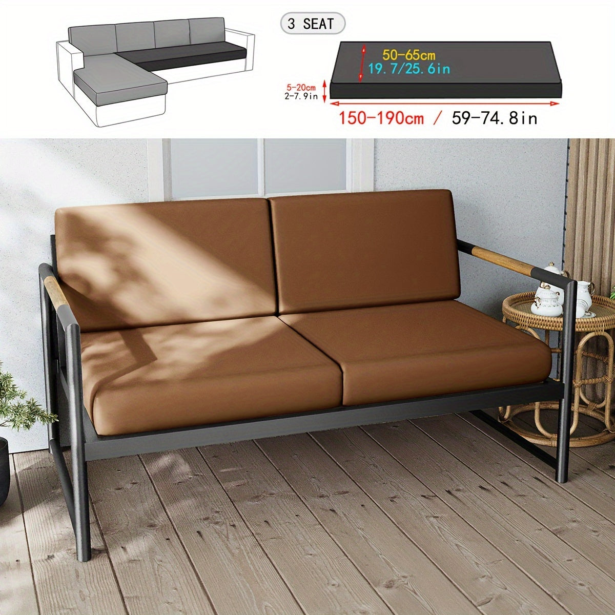 Водонепроницаемый чехол для уличной подушки из молочного волокна для садовой мебели на веранде