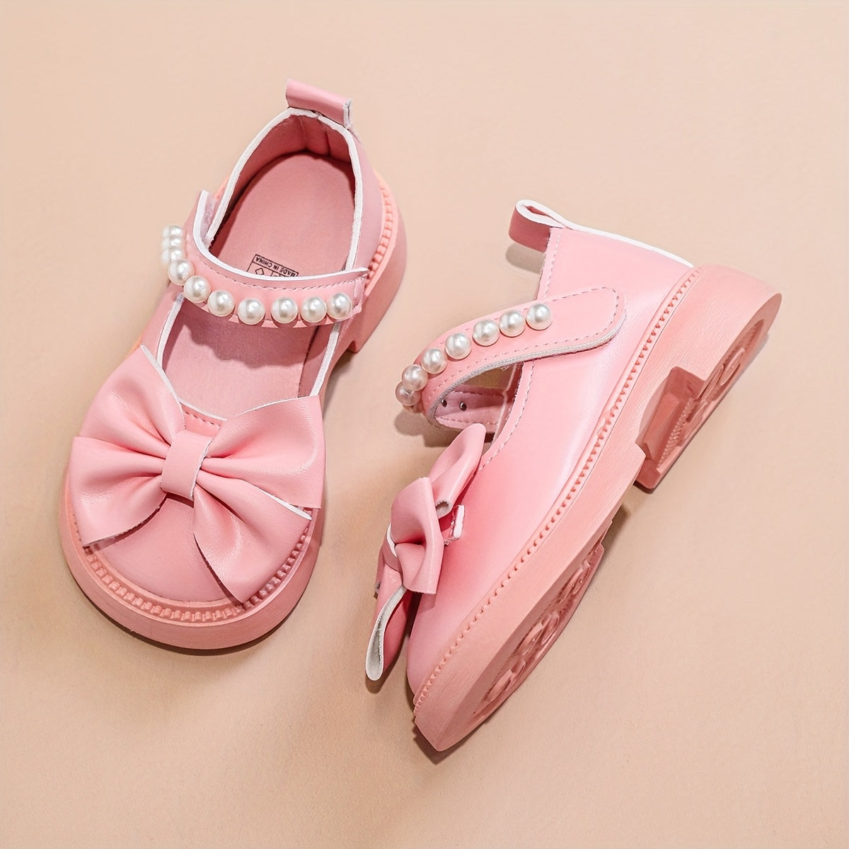 Детские туфли-бантики с бабочками и геометрическим узором, легкая дышащая резиновая подошва