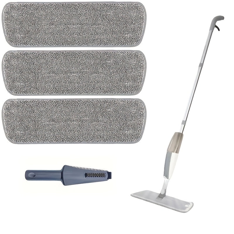 Microfiber Spray Mop with Rotating 360° Swivel Head, Reusable Pads, Adjustable Handle
