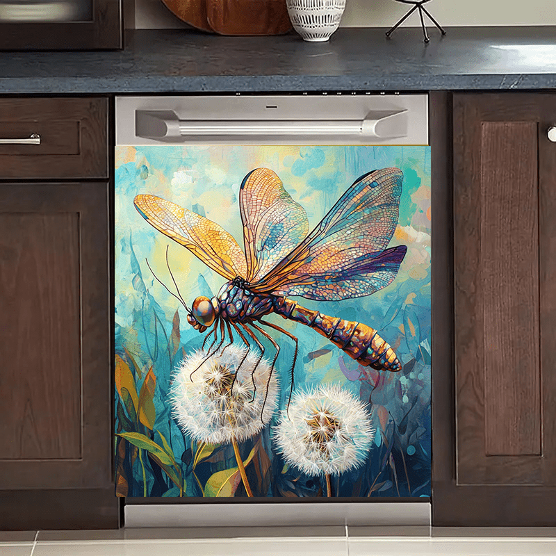 Qushchala idish-tovoq mashinasining eshigi magnit, suv o'tkazmaydigan PVC, jonli dizayn, 58.5x65 sm