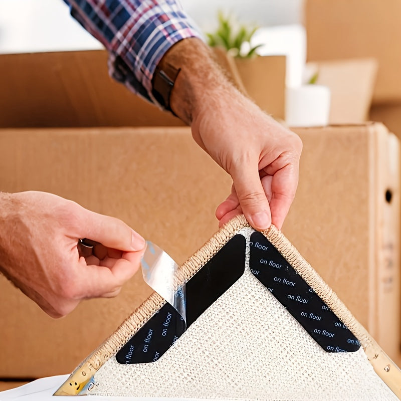 O'z-o'zidan yopishadigan gilam ushlagich lentasi - joy gilamlarini joyida ushlab turish uchun - oshxona va hammom pollari uchun mukammal, sirpanmaydigan va qayta ishlatiladigan tirnoq padlari