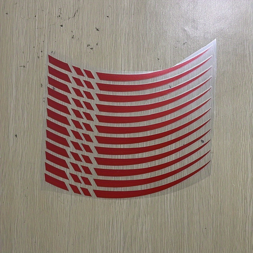 12pcs Car Wheel Rim Stickers Set Sport Stripe Decals for 45.72cm Hubs