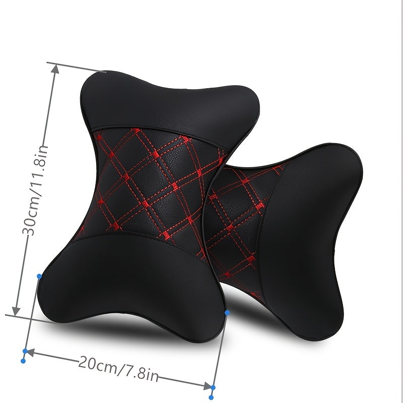 Unisex Synthetic Leather Car Headrest Cushion for Fatigue Relief