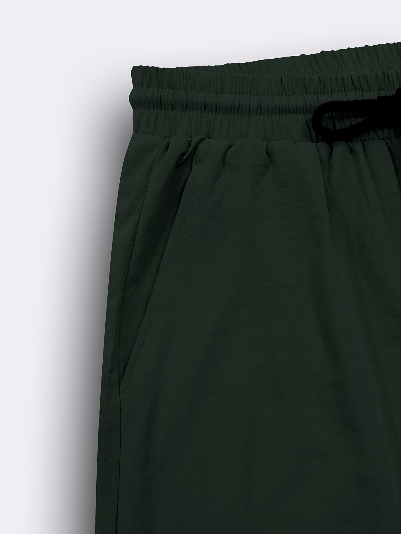 Plus Size Men's Summer Outfit Set Solid Shirt and Pants Casual Woven Polyester