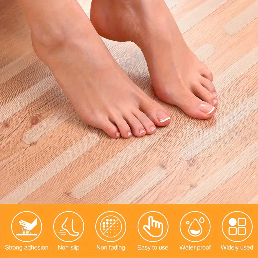 24 Non-Slip Bath Mat Stickers for Bathtubs Showers and Stairs PET Material