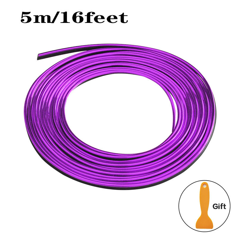 Universal Car Moulding Decoration Flexible Strips 5M Interior Auto Trim