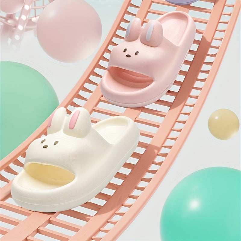 Kids' Summer Slides with Cartoon Bear Design Non-Slip EVA Sole for Boys and Girls