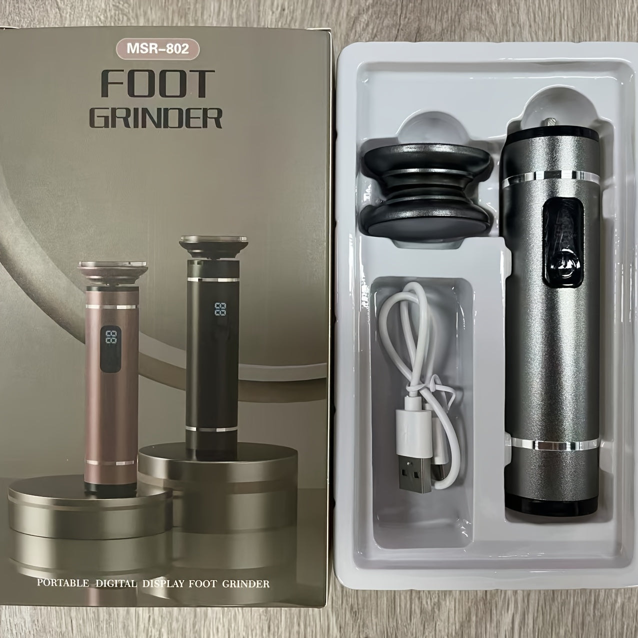 Electric Foot Grinder with LCD Display Rechargeable Lithium Battery Callus Remover Pedicure Tool