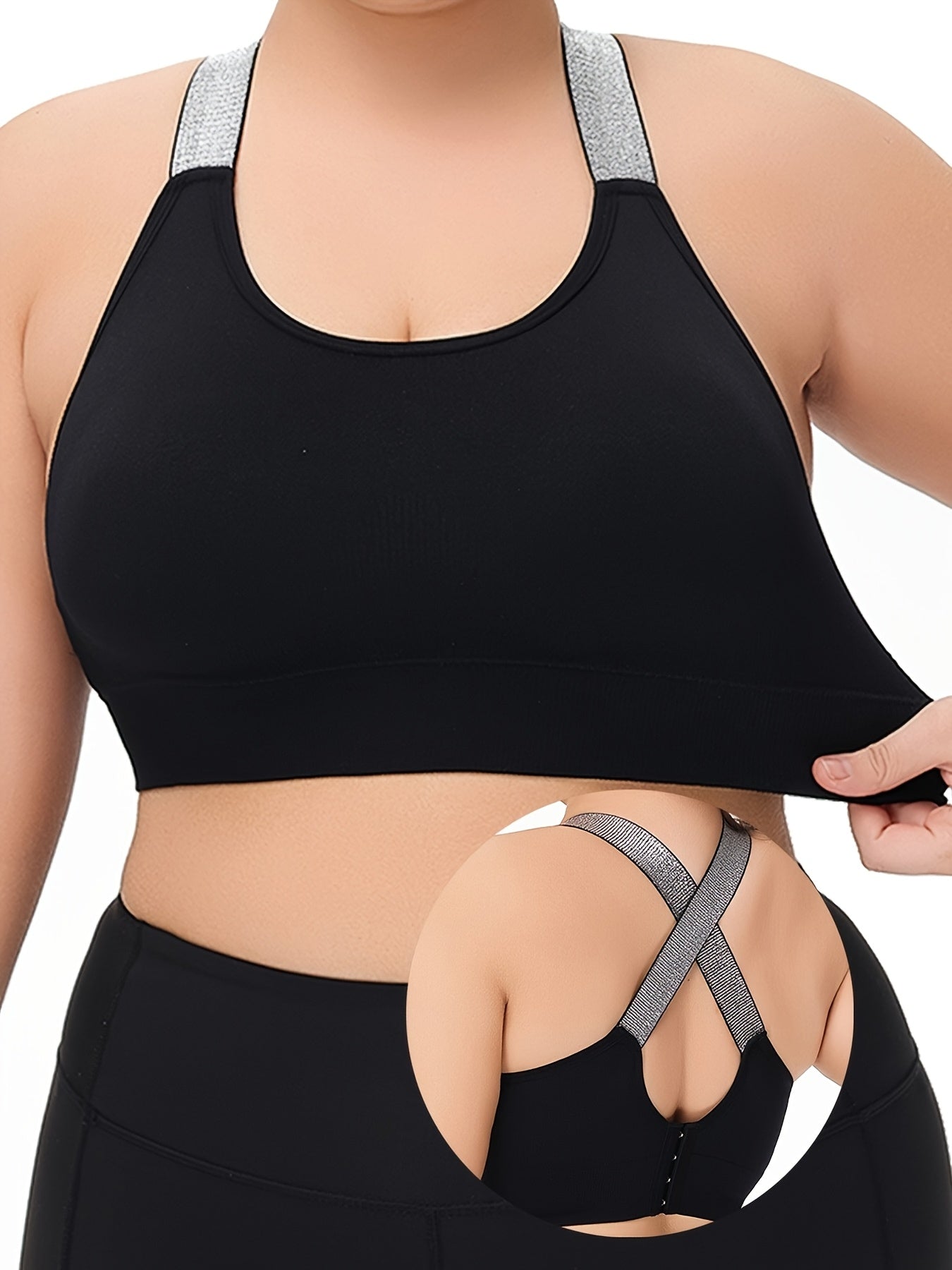 Women's Breathable Seamless Wireless Sports Bra with Removable Pads