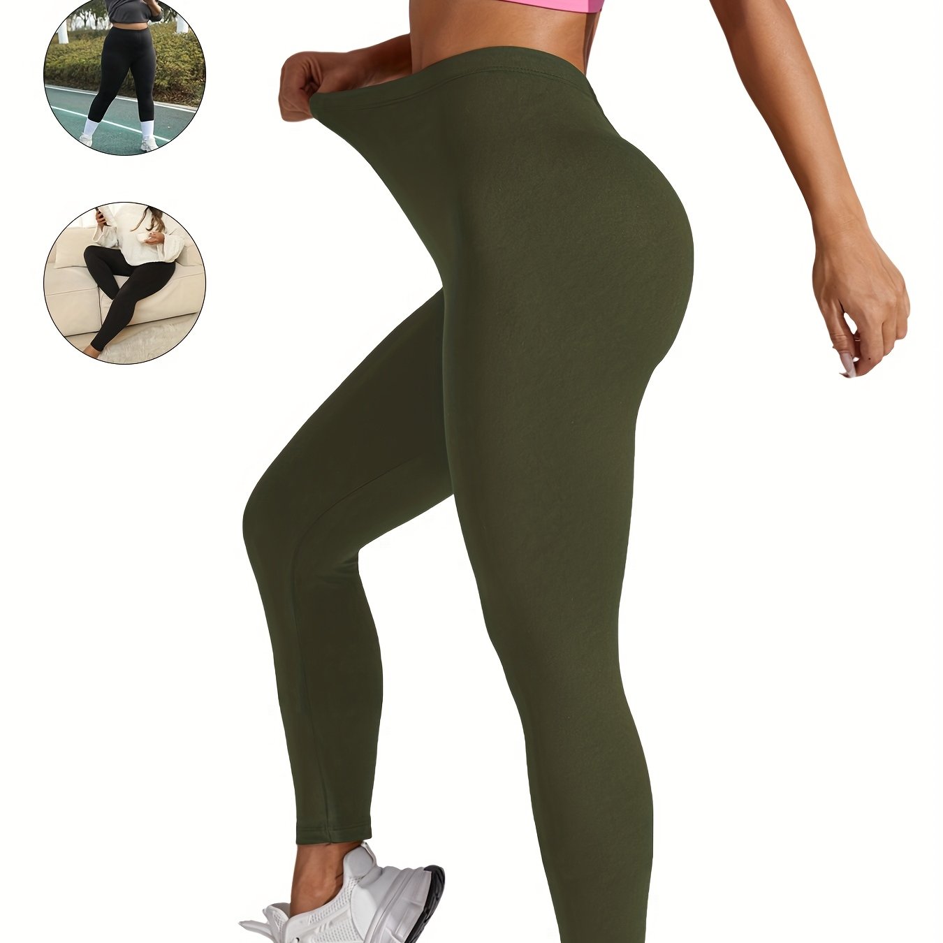 Plus Size Women Soft Sport Leggings Seamless Yoga Running Athletic