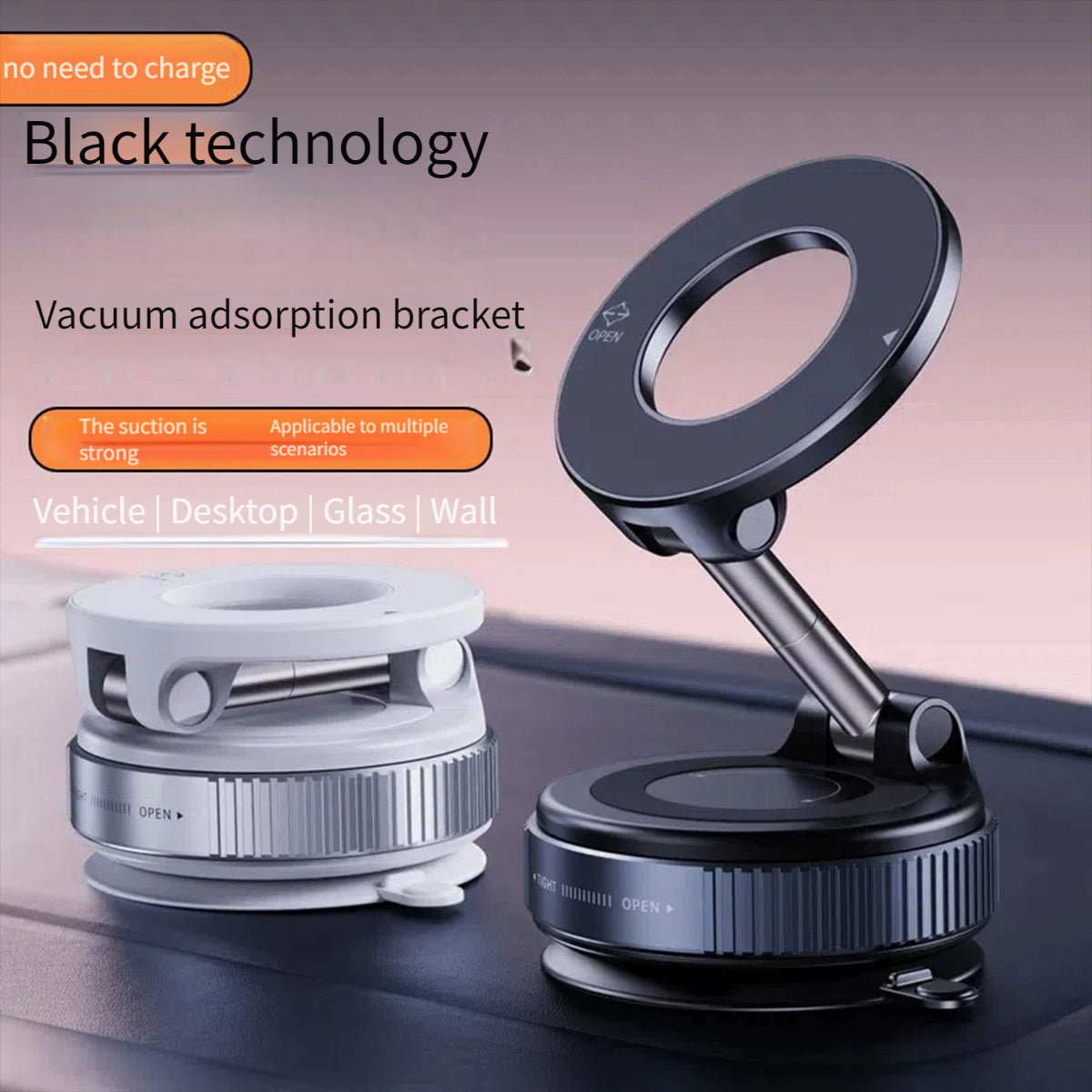 Магнитный держатель для автомобильного телефона из сплава, крепление на панель, вращающийся и складывающийся