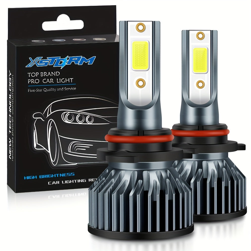 2 Pack LED Car Headlight Bulbs 20000LM 12V CANBUS High Low Beam White