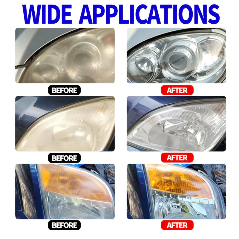 Car Headlight Restoration Kit Oxidized Yellowed Clear Lens 100ml 50ml