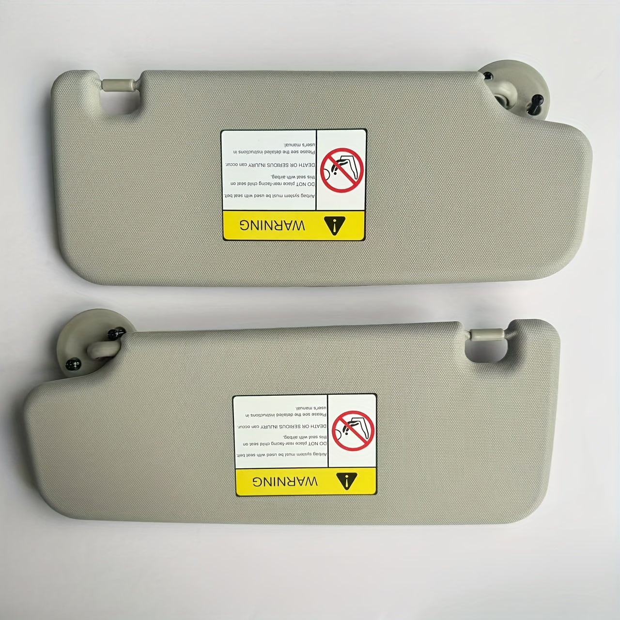 Left and Right Car Sun Visors Gray Durable ABS for Chevy Sonic Spark