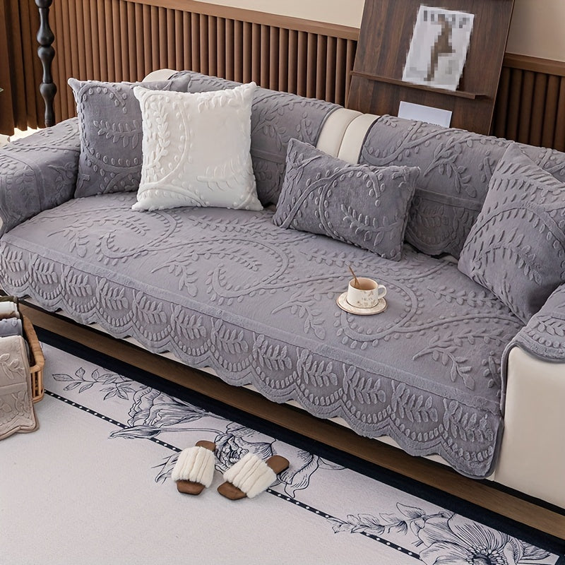 Пуховое покрытие для дивана с леопардовым принтом, сделанное из толстого искусственного меха, подходит для домашних животных, не скользит, подходит для различных размеров диванов. Идеально для декора гостиной, спальни или офиса.