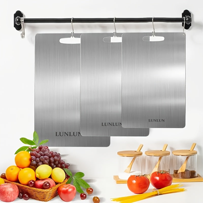 Stainless Steel Chopping Block with Handle Kitchen Food-Safe Cutting Surface