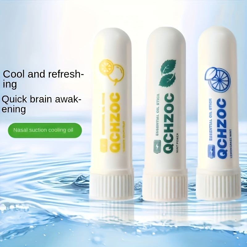 Set of 3 Aromatherapy Inhalers for Brain Refresh and Nasal Relief