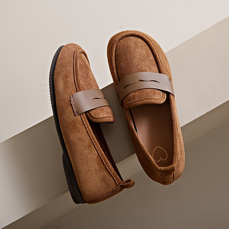 Women's Casual Fabric Slip-On Shoes for Spring Solid Color