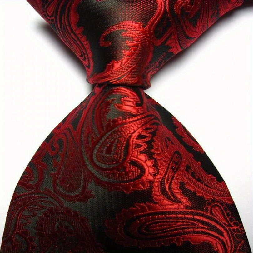 Men's Classic Neckties with Intricate Patterns for Formal and Gifting Occasions