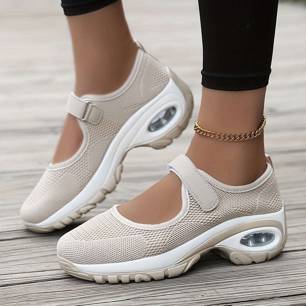 Women's Mesh Wedge Sneakers Breathable Cushion Walking Shoes Plus Size