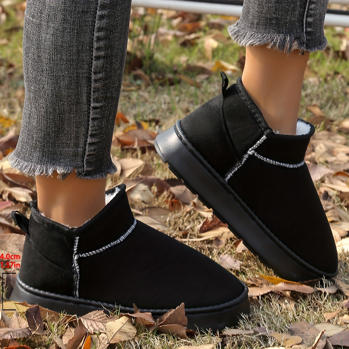 Unisex Plush Slippers Warm Non-Slip EVA Sole Indoor Outdoor All-Season