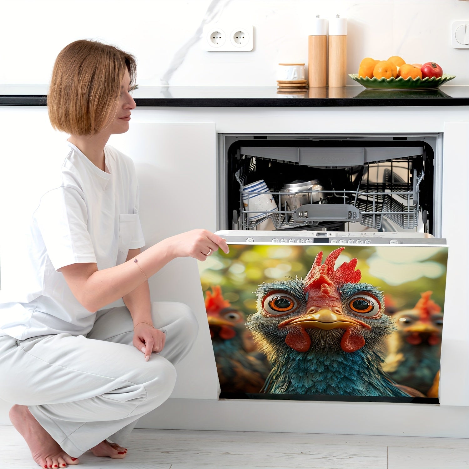 Yashil Qo'yloq Magnitli Qaynatgich uchun Dekor Sticker Suv o'tkazmaydigan Qayta ishlatiladigan Muzlatgich Magnit