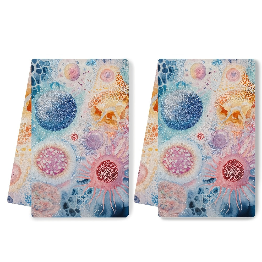 Ultra Soft Kitchen Towels Marine Life Design 40x60cm Absorbent Dish Hand Towels
