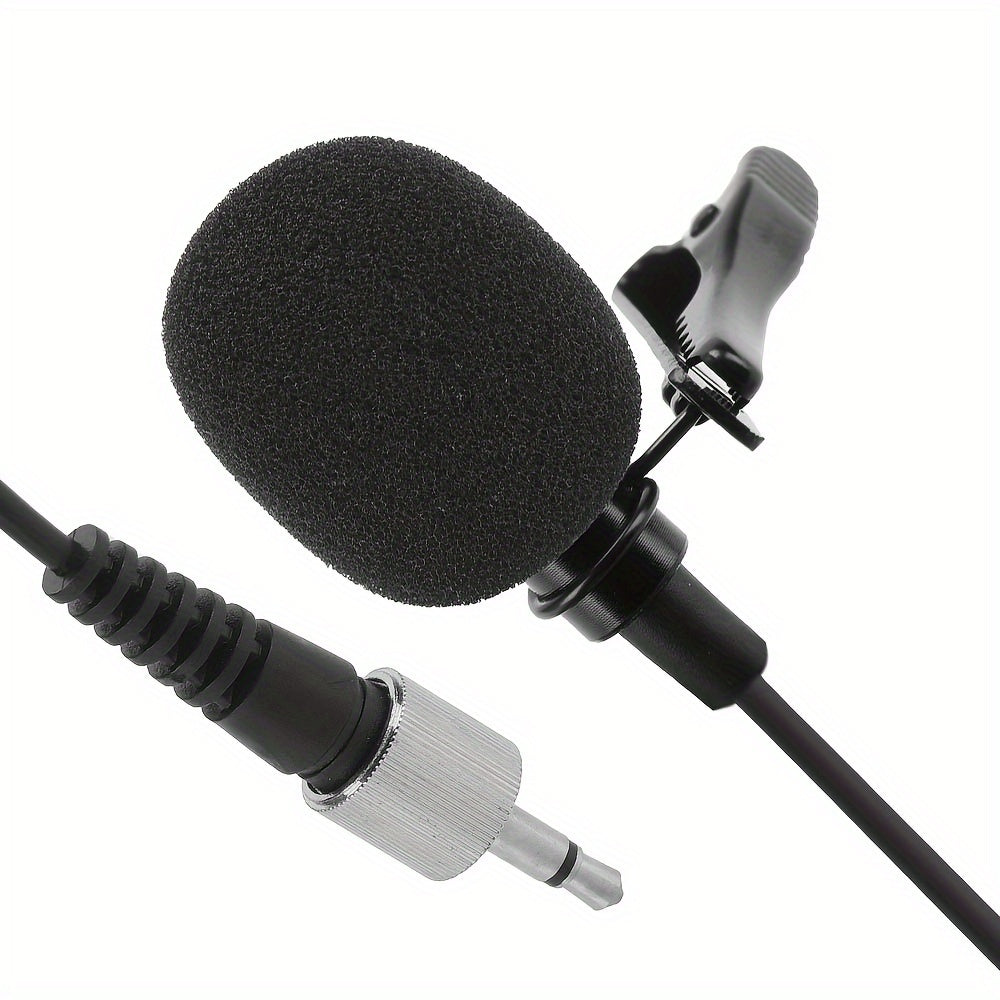 Micrófono de solapa con conector de 3.5mm para PC, portátil, DSLR, grabación de voz, entrevistas, podcasts