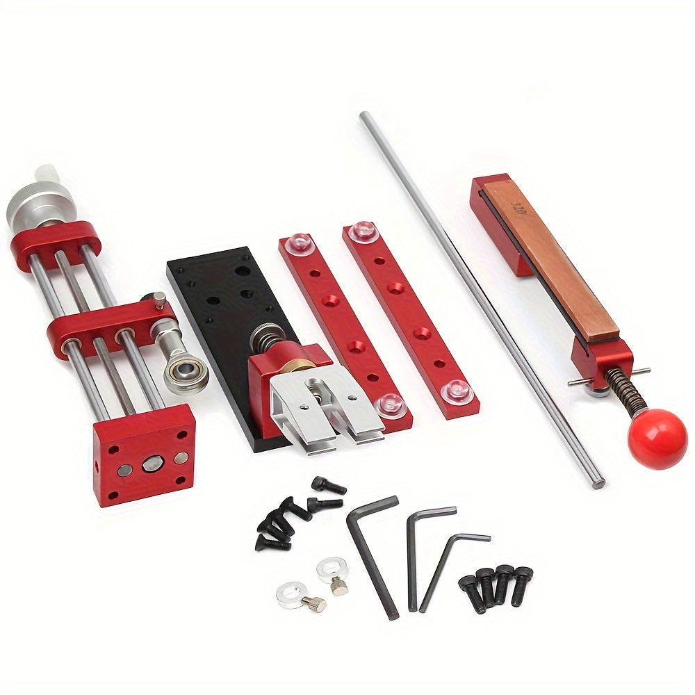 High Precision Knife Sharpener with Fixed Angle Frame and 6 Stones