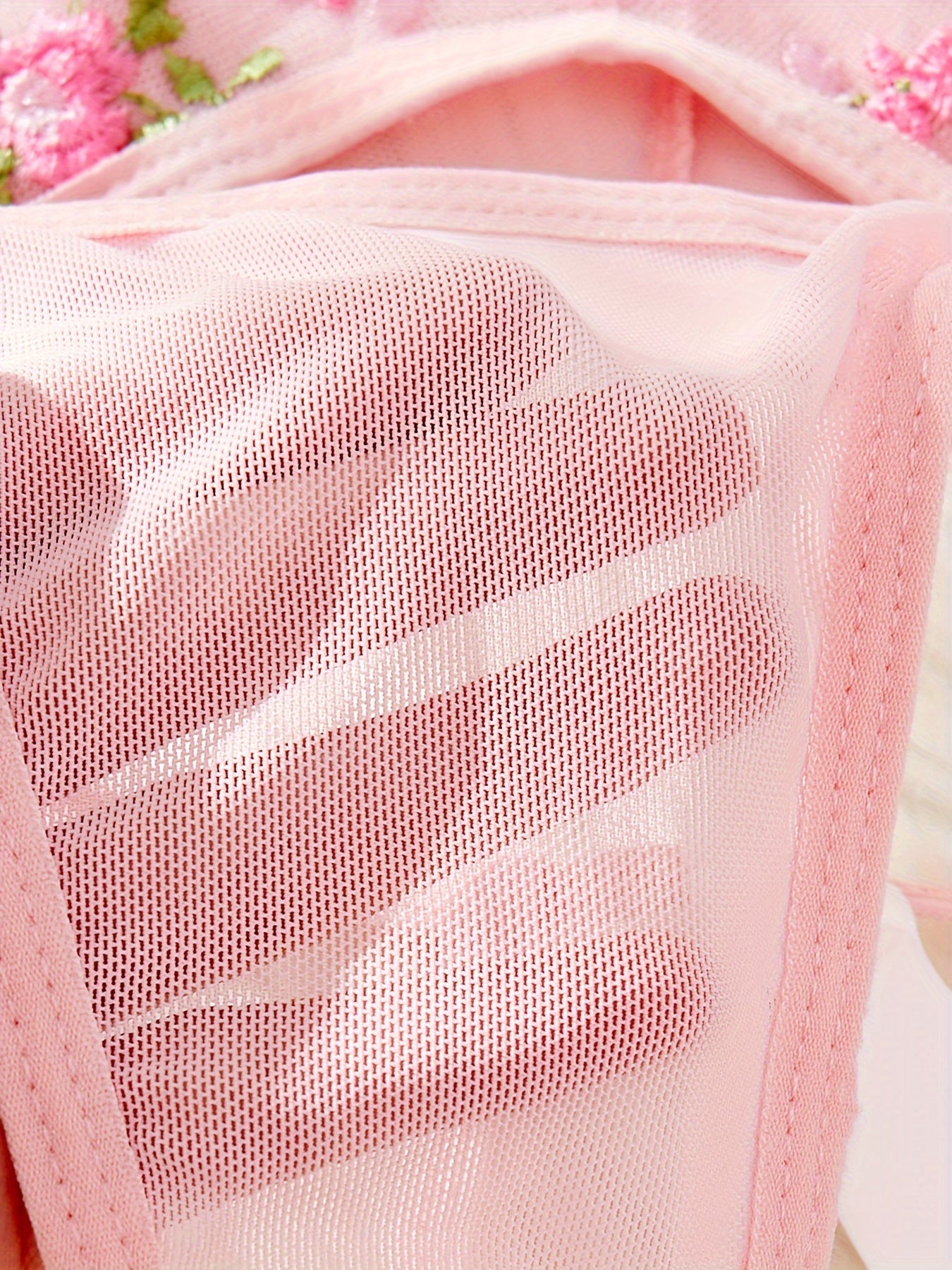 Women's Floral Patchwork Lingerie Set with Garter Belt