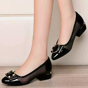 Women's Spring and Autumn Mesh Hollow Thick Heel Shoes