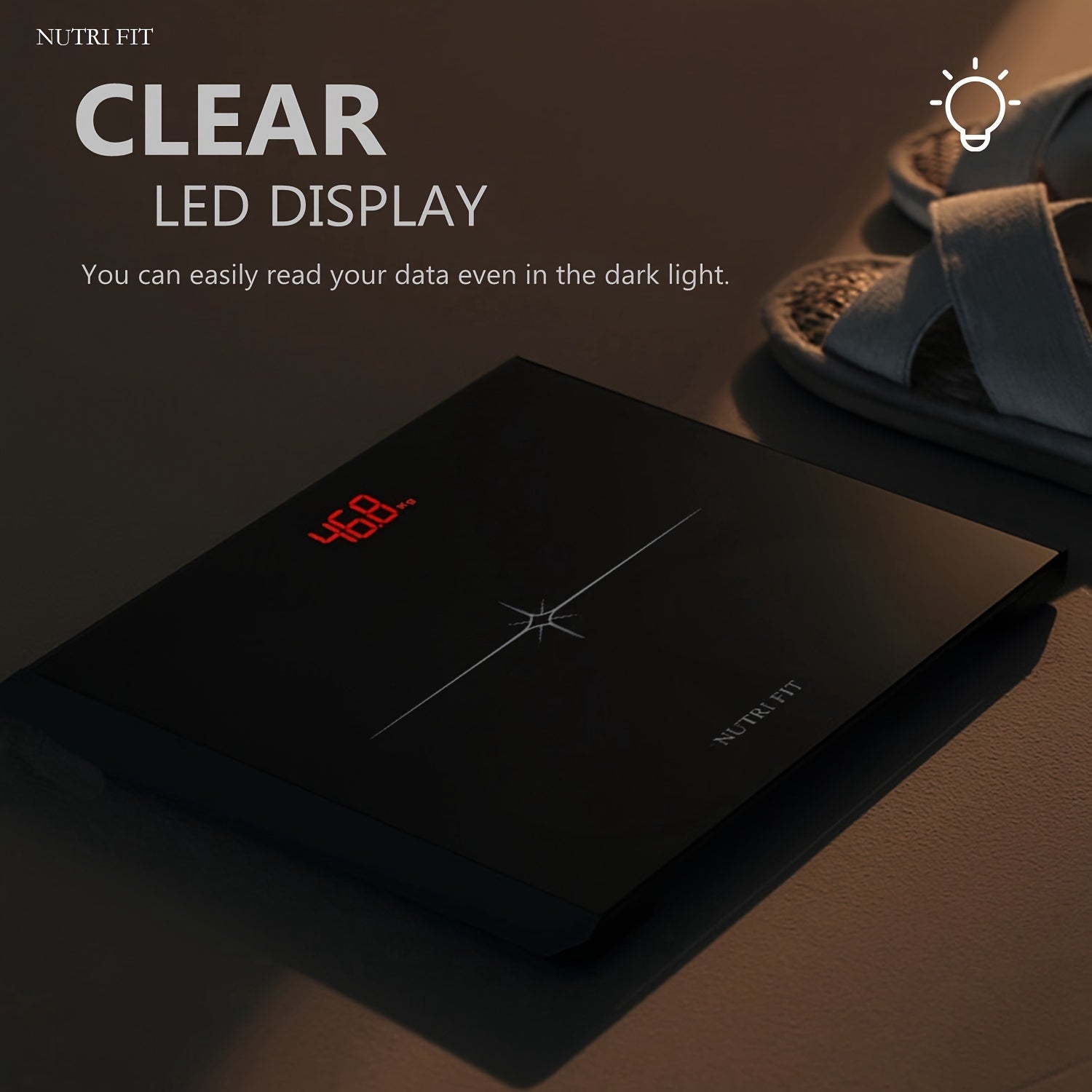 Цифровые весы для измерения веса тела с высокой нагрузкой, светодиодный дисплей, технология ступеньки, черный