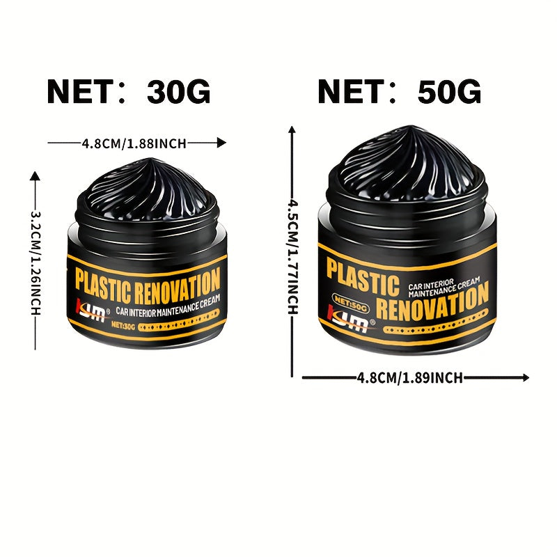 Automotive Plastic and Rubber Restorer Black Gloss Paste Tire Repair Oxidation