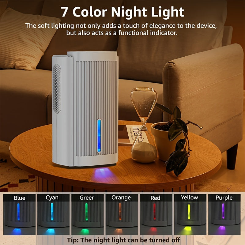Water Tank Dehumidifier for Home 95oz, 950 sq ft, Sleep Mode, LED Light