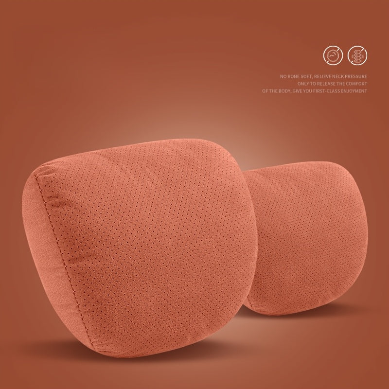 2pcs Soft Breathable Car Headrests Adjustable Neck Support Comfort Accessories