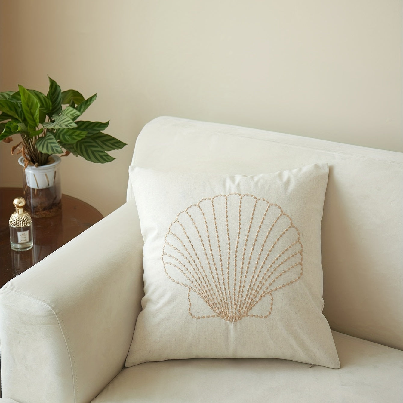 Наволочка для декоративной подушки с вышивкой морского животного 17,72 дюйма, односторонняя, для гостиной и спальни