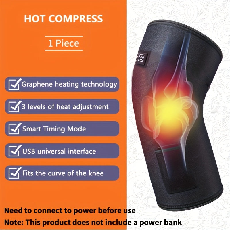 USB Heated Knee Massager with Hot Compress for Joint Warmth