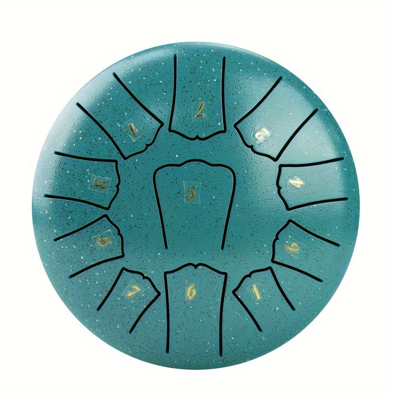 Steel Tongue Tambourine 6-Inch 11-Note D Key Portable Musical Instrument for Beginners