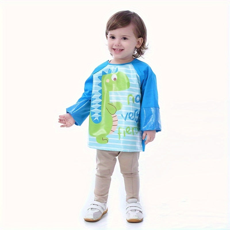 Kids Waterproof Smock with Pockets Long Sleeve for Messy Activities