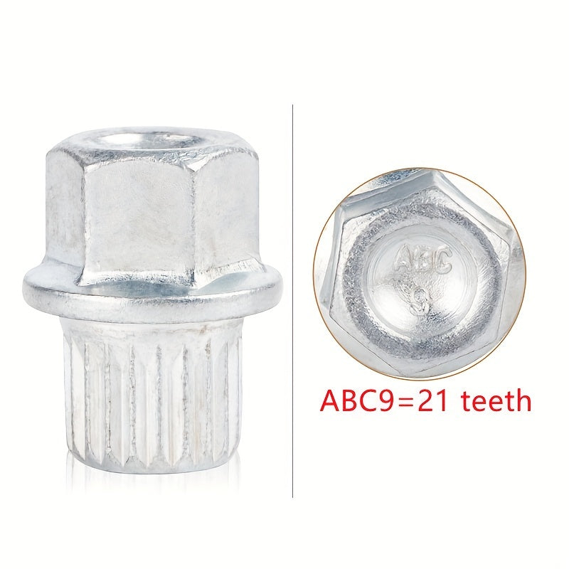 Universal temir rozetkali kalitlar to'plami, shinalarni o'g'irlashdan himoya qilish uchun sozlanadigan xex boshli