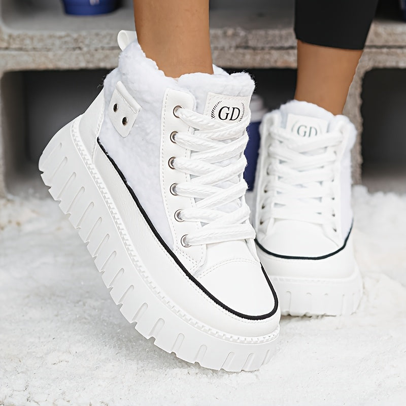 Women's Winter Thickened High-Top Warm Boots Chunky Sole Snow Shoes