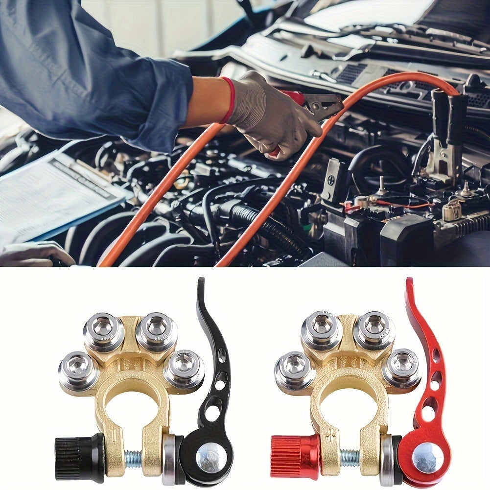 Pair Quick Release Battery Terminal Connectors Aluminum Alloy Car Battery Terminals