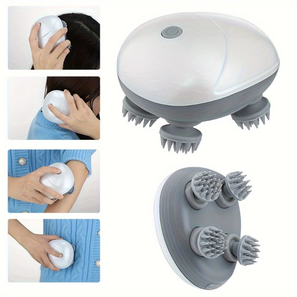 Masajeador eléctrico para la cabeza para relajación, ayuda para dormir, recargable por USB, masaje en el cuero cabelludo, cerebro, mascotas, regalo