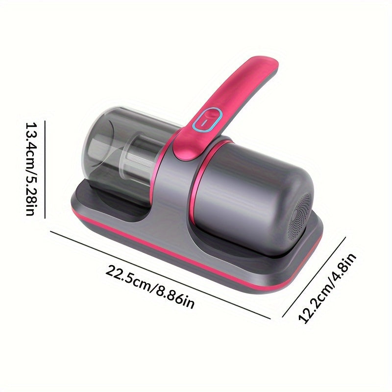 Беспроводная пылесос с USB-зарядкой, мощным всасыванием, моющимся фильтром, подходит для матрасов, диванов, подушек и одеял.