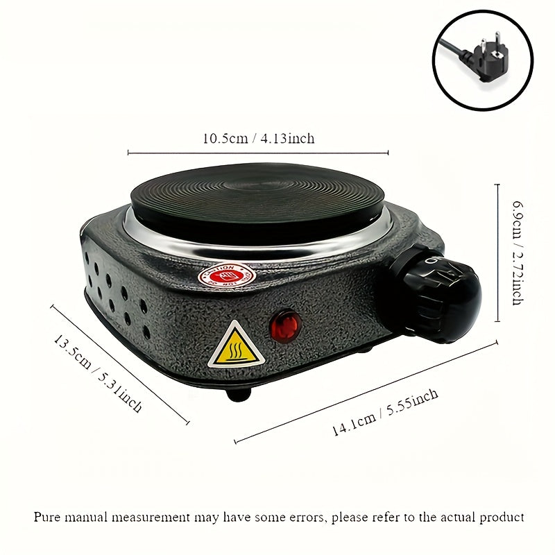 Портативный электрический обогреватель с европейской вилкой, серебристого цвета с цветком, без батареи