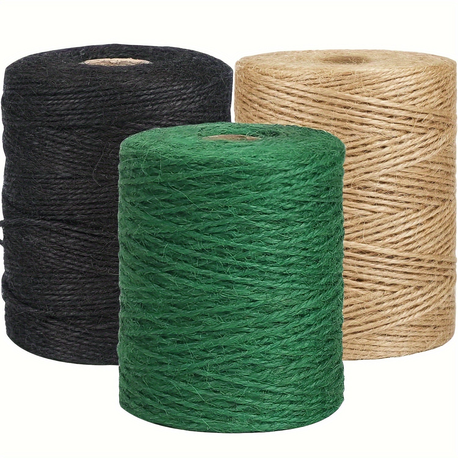 Natural Jute Garden Twine 2 Rolls 99.97 M Brown for Gardening Crafts Packing